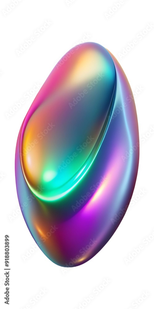 Vibrant 3D abstract shapes in iridescent metallic colors Vibrant 3D abstract shapes in iridescent metallic colors