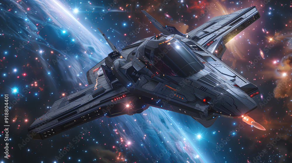 advanced spaceship with galaxy view advanced spaceship with galaxy view