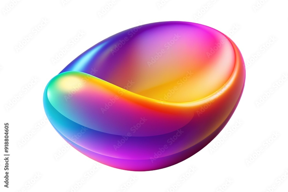 Vibrant 3D abstract shapes in iridescent metallic colors Vibrant 3D abstract shapes in iridescent metallic colors