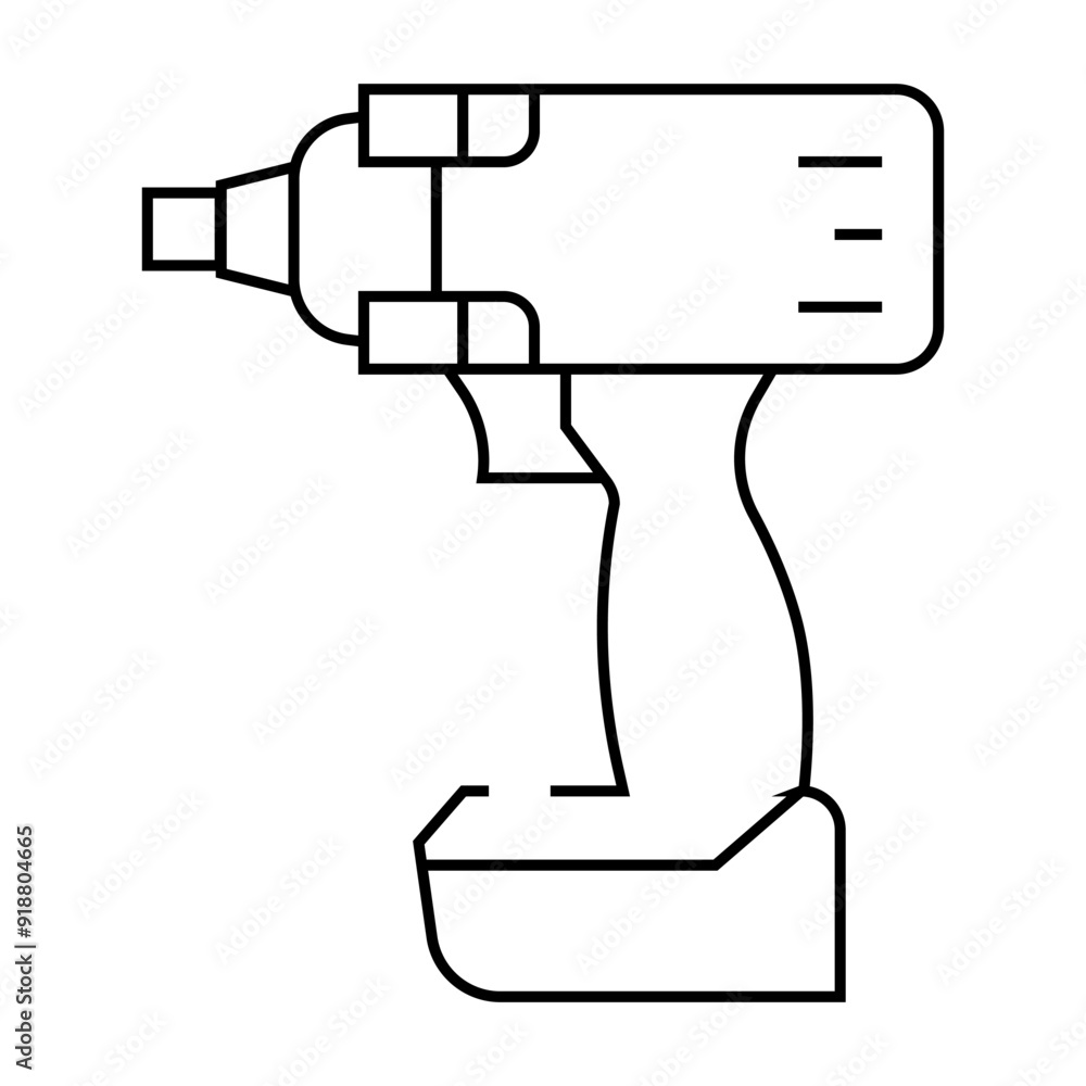 impact wrench line icon vector. impact wrench sign. isolated contour symbol black illustration impact wrench line icon vector. impact wrench sign. isolated contour symbol black illustration