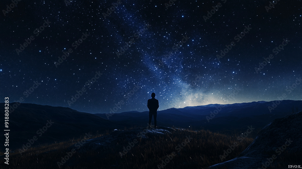 silhouette of a person standing in the night silhouette of a person standing in the night