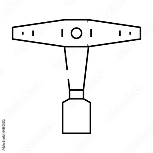 drum key line icon vector. drum key sign. isolated contour symbol black illustration