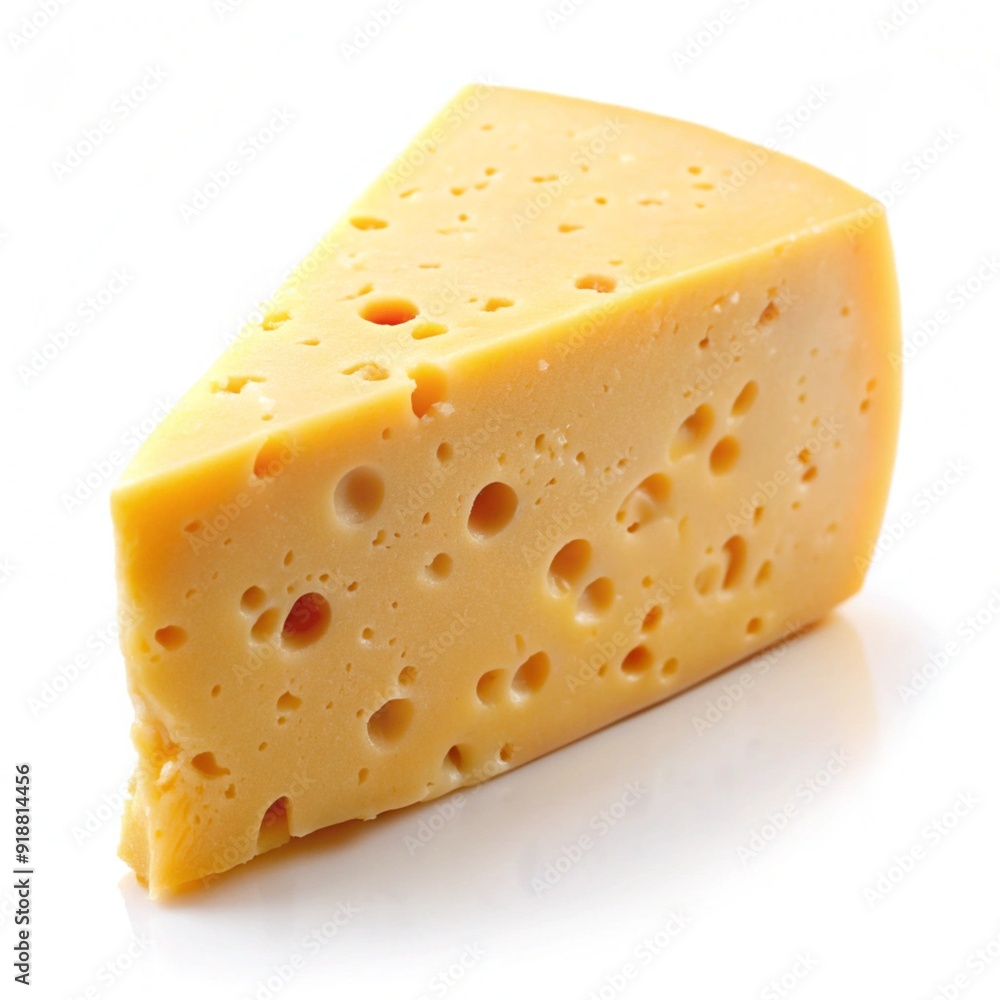 Close-up of Swiss cheese block with characteristic holes Close-up of Swiss cheese block with characteristic holes