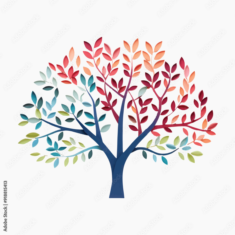 Colorful abstract tree art Colorful abstract tree art