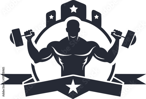 Fitness center icon logo vector illustration 