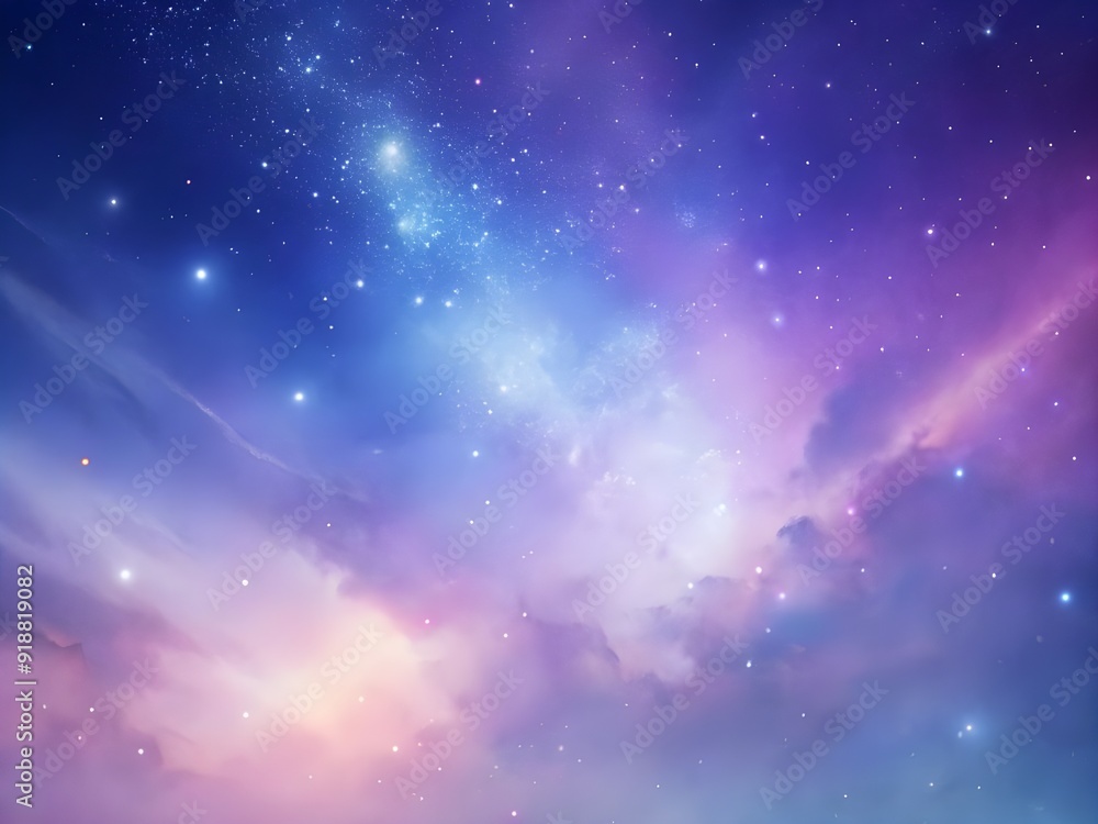 Obraz premium Stellar Breeze: Soft Pastel Galaxy Gradient Smooth Background