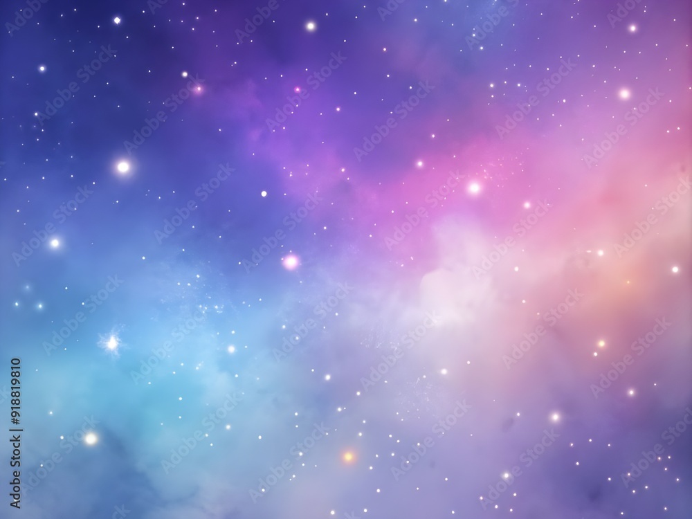 Naklejka premium Stellar Breeze: Soft Pastel Galaxy Gradient Smooth Background