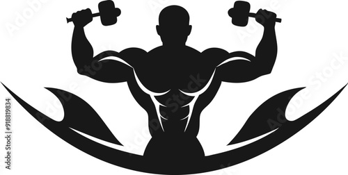 Fitness center icon logo vector illustration 