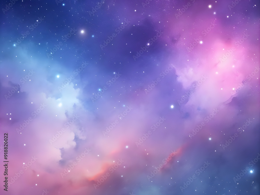 Fototapeta premium Stellar Breeze: Soft Pastel Galaxy Gradient Smooth Background