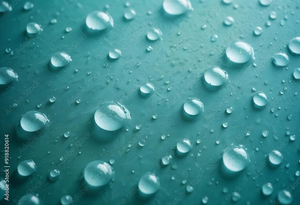 Aqua hued gel texture background with small droplets of water on its surface Aqua hued gel texture background with small droplets of water on its surface