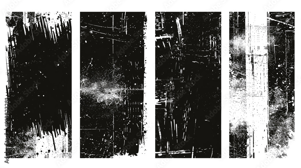 Abstract retro grungy vertical banners, Subtle vector grunge press texture. Dusty, grit, grainy overlay for backgrounds. Texture overlays collection. Apply textures to your background to create Abstract retro grungy vertical banners, Subtle vector grunge press texture. Dusty, grit, grainy overlay for backgrounds. Texture overlays collection. Apply textures to your background to create