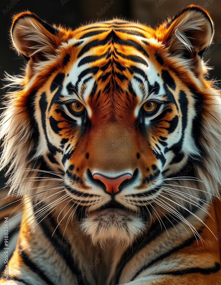 Close-up on a Tiger's face Close-up on a Tiger's face