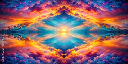 Vibrant kaleidoscope skies in a spectrum of twilight , colorful, sunset, clouds, vibrant, sky, twilight, beautiful, nature