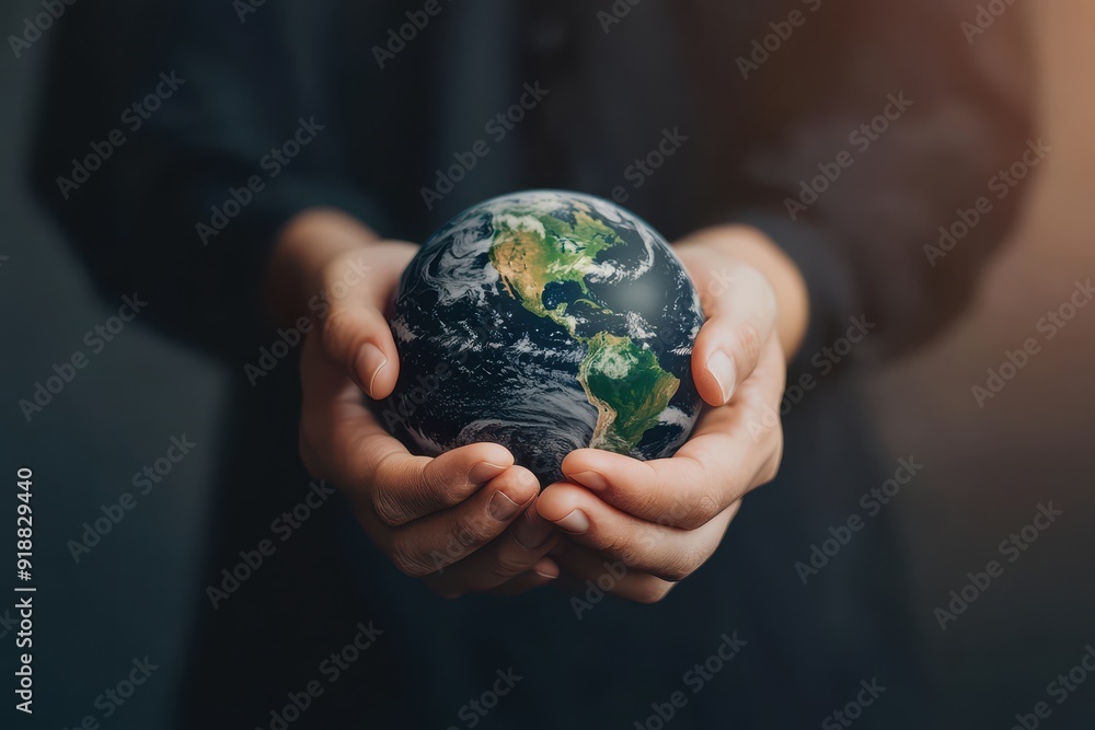 United Hands for Ozone: Symbolic Globe Illustration of Global Cooperation for Environmental Protection United Hands for Ozone: Symbolic Globe Illustration of Global Cooperation for Environmental Protection