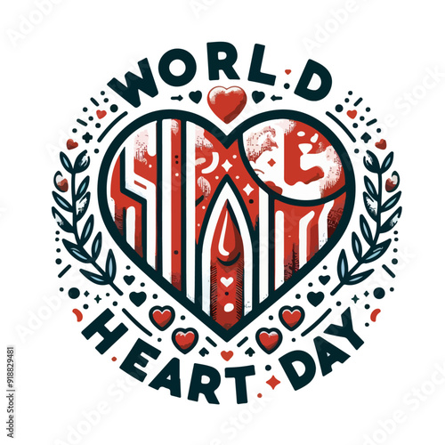 World Heart Day typography.