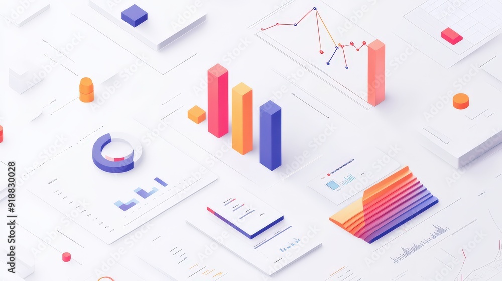 A white background with financial charts and minimalist icons. A white background with financial charts and minimalist icons.