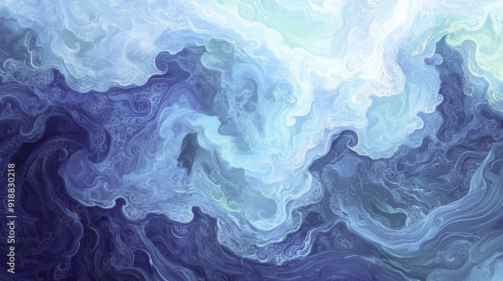 Abstract Swirling Blue and White Pattern Abstract Swirling Blue and White Pattern