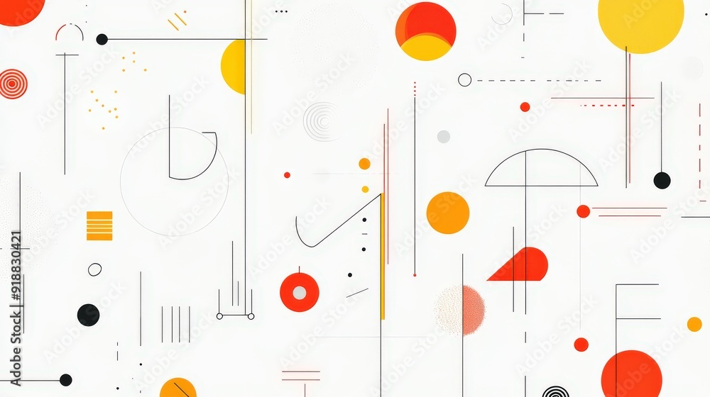 A white background with clean lines and abstract symbols. A white background with clean lines and abstract symbols.