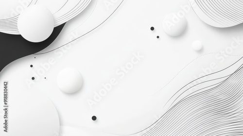 A white background with clean lines and abstract elements.