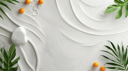 A white background with clean lines and abstract elements.