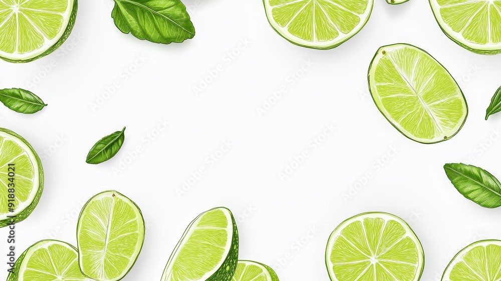Elegant line art of lime slices, hand-drawn with fine details, minimalist style, crisp white background, simplicity and clarity Elegant line art of lime slices, hand-drawn with fine details, minimalist style, crisp white background, simplicity and clarity