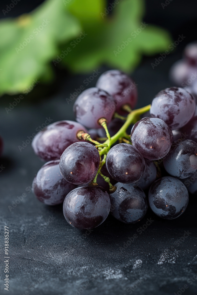 Fototapeta premium Fresh ripe grape fruit for vertical background and social media campaign