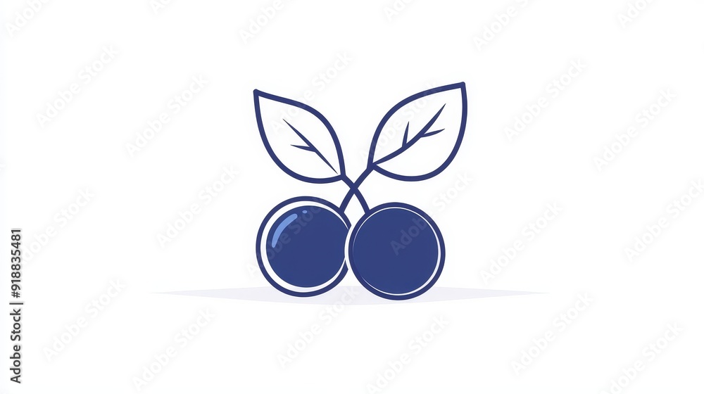 Delicate line art of a blueberry, hand drawn with a minimalist approach, white background, clean and simple design Delicate line art of a blueberry, hand drawn with a minimalist approach, white background, clean and simple design