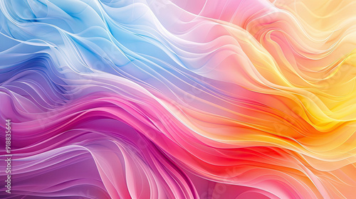 Obraz na płótnie Abstract art background with dreamy gradient colors,geometric wave abstract design concept w salonie