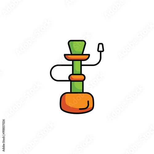 Hookah icon design with white background stock illustration