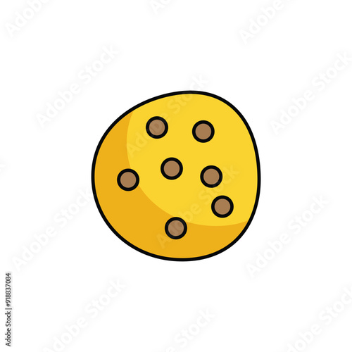 Chapati icon design with white background stock illustration