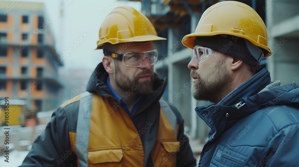Engineer and foreman worker team checking project at precast factory site Engineer and builders in hardhats discussing on construction site : Generative AI Engineer and foreman worker team checking project at precast factory site Engineer and builders in hardhats discussing on construction site : Generative AI