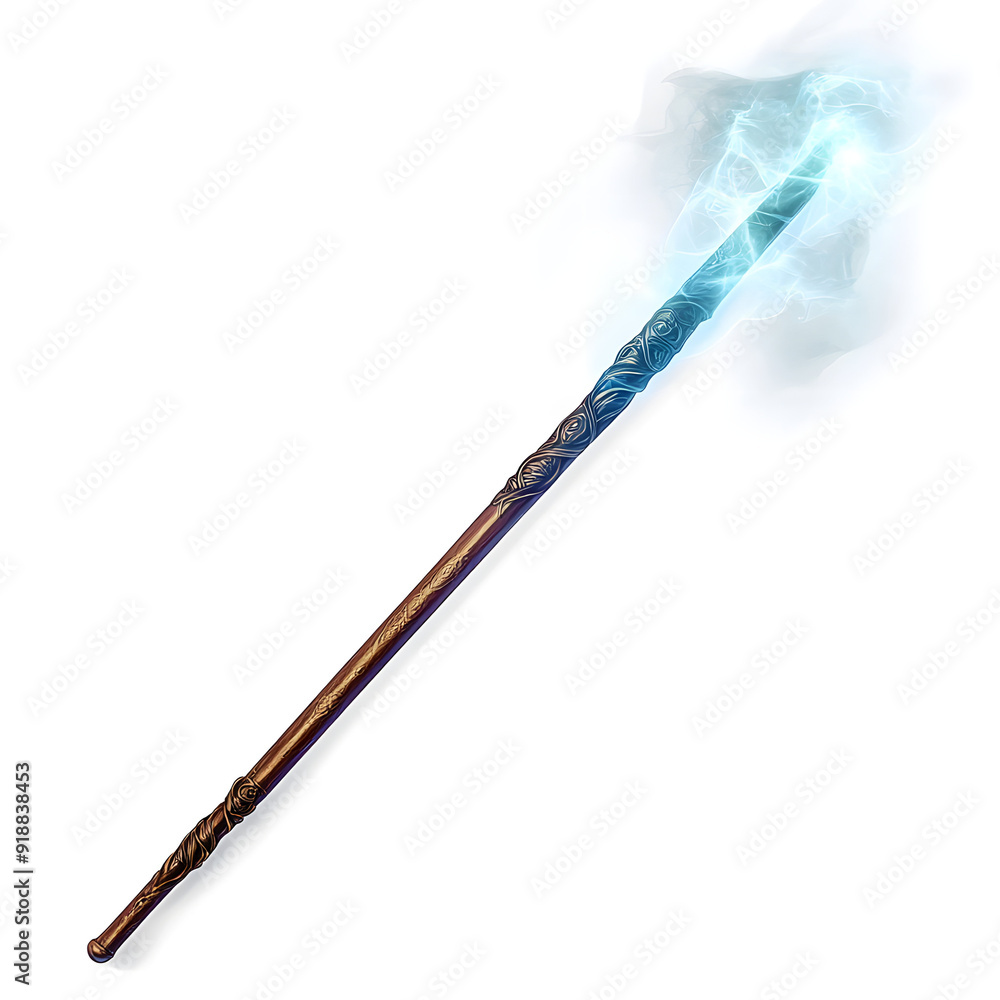 Remove the Background, Leave the Wand in White Background Remove the Background, Leave the Wand in White Background