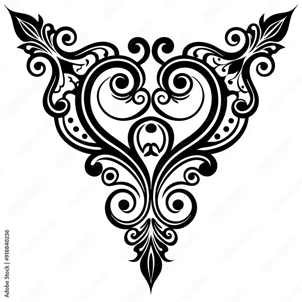 Illustrate decorative corner elements with ornate patterns silhouette vector Illustrate decorative corner elements with ornate patterns silhouette vector