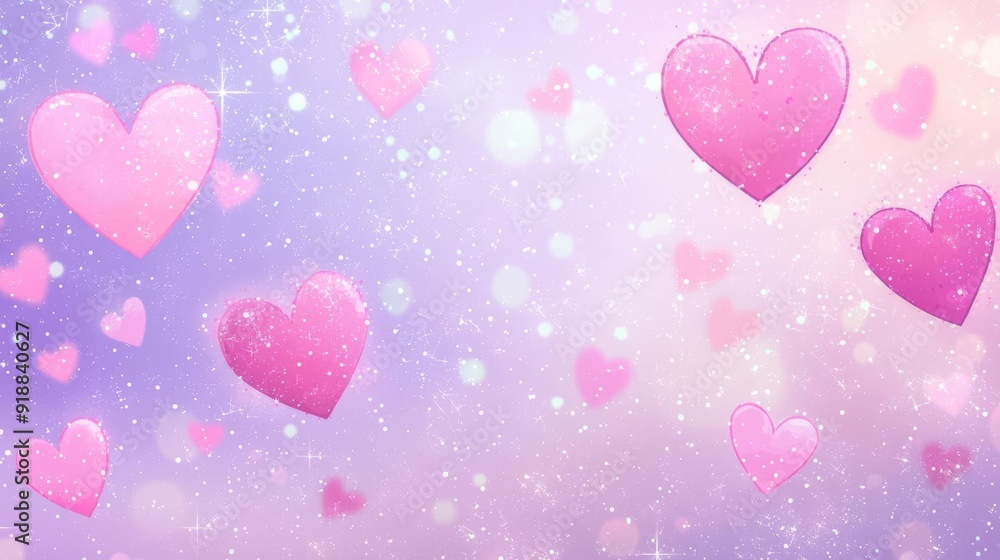 A soft, dreamy background featuring sparkling pink hearts against a gentle pastel backdrop, perfect for romantic themes. A soft, dreamy background featuring sparkling pink hearts against a gentle pastel backdrop, perfect for romantic themes.