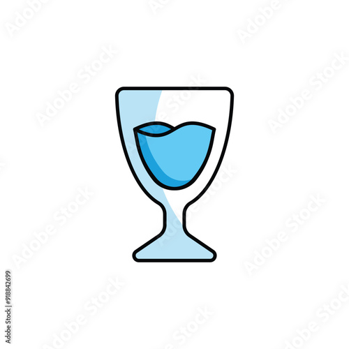 Snifter icon design with white background stock illustration
