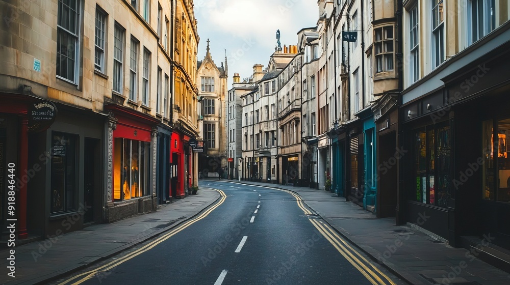 A view of a street in the city center of Bristol, UK, showcases the vibrant urban life and architectural charm of this historic city. A view of a street in the city center of Bristol, UK, showcases the vibrant urban life and architectural charm of this historic city.