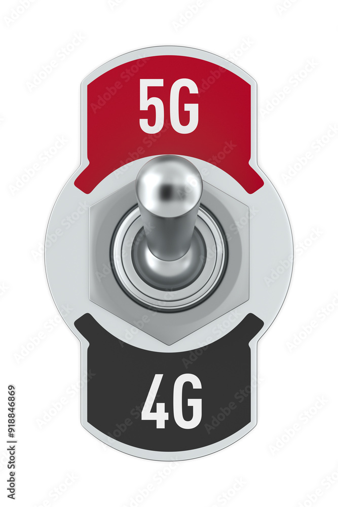 5G toggle switch on white background. Isolated 3D illustration 5G toggle switch on white background. Isolated 3D illustration