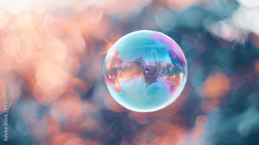 A close-up of a single, iridescent soap bubble floating against a soft, blurred natural background, highlighting the delicate swirls of colors on its surface. A close-up of a single, iridescent soap bubble floating against a soft, blurred natural background, highlighting the delicate swirls of colors on its surface.