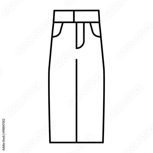 high waist pants clothes line icon vector. high waist pants clothes sign. isolated contour symbol black illustration