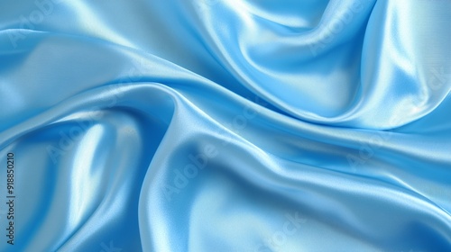 Wallpaper Mural A texture of solid light blue silk satin fabric, showcasing a duchess satin with a luxurious sheen.  Torontodigital.ca