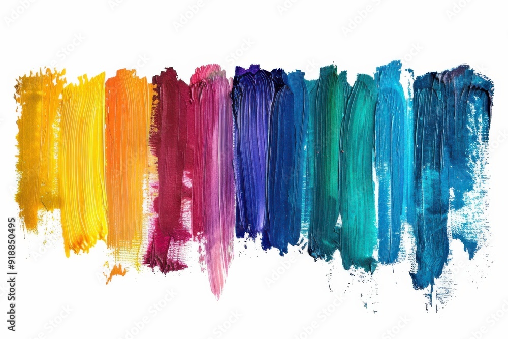 Vibrant spectrum of brush strokes creating a mesmerizing visual masterpiece Vibrant spectrum of brush strokes creating a mesmerizing visual masterpiece