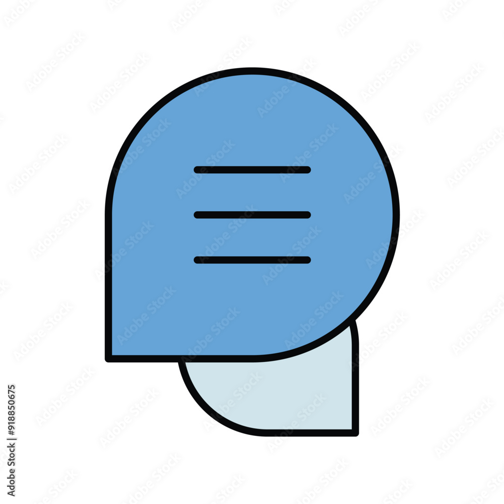 chat bubbles color line icon with white background vector stock illustration chat bubbles color line icon with white background vector stock illustration