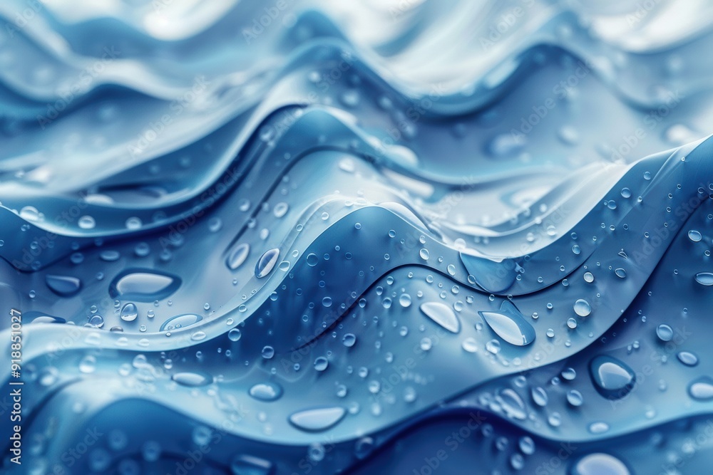 Abstract Water Droplets on Wavy Surface Abstract Water Droplets on Wavy Surface