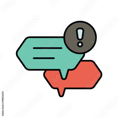 failed color line icon with white background vector stock illustration