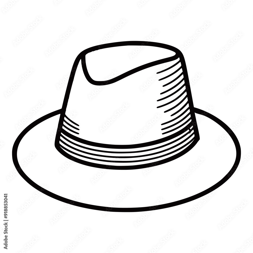 Continuous one line drawing lady hat cap icon vector illustrations generated Ai Continuous one line drawing lady hat cap icon vector illustrations generated Ai