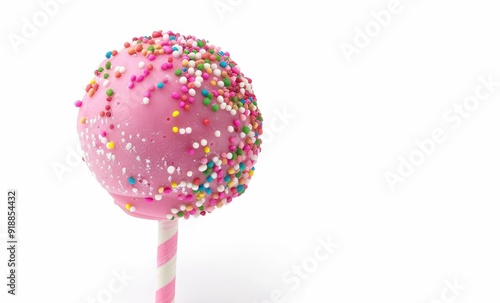 Cake pop on white background