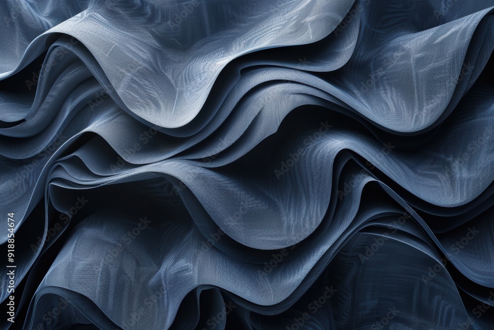 Obraz premium Abstract Geometric Blue Fabric