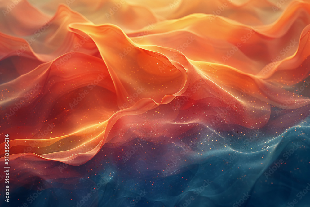 The Dance of Light and Fabric: A Gradient Journey from Deep Orange to Soft White The Dance of Light and Fabric: A Gradient Journey from Deep Orange to Soft White