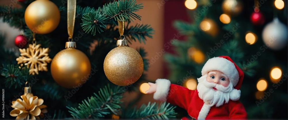 Fototapeta premium Christmas Tree with Decorations 