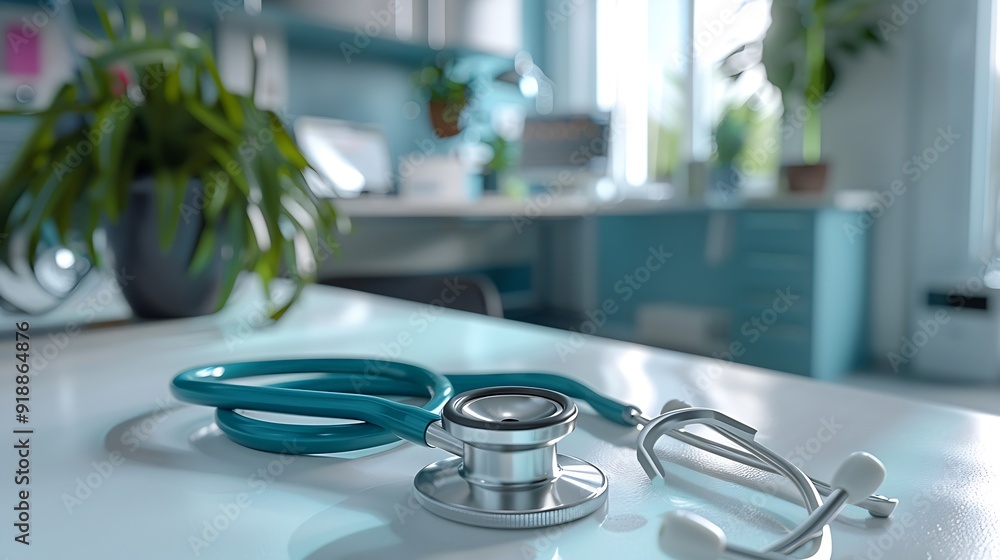 Health check doctors desk during health screening appointment : Generative AI Health check doctors desk during health screening appointment : Generative AI